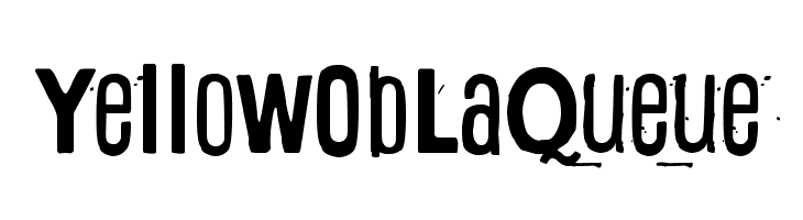 Yellow Ob La Queue  Frei Schriftart Herunterladen