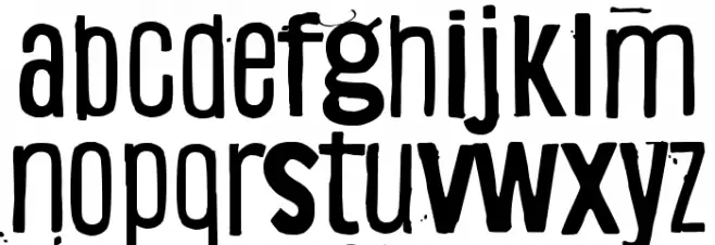 Yellow Ob La Queue Font LOWERCASE