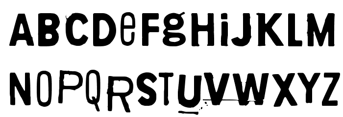 Yellow Obscure Font LOWERCASE