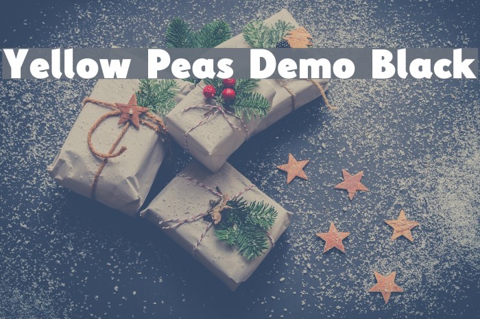 Yellow Peas Demo Black Example 1