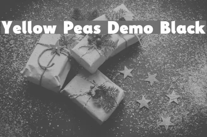 Yellow Peas Demo Black Font examples