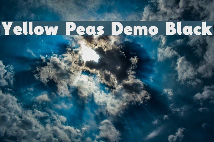 Yellow Peas Demo Black Example 2