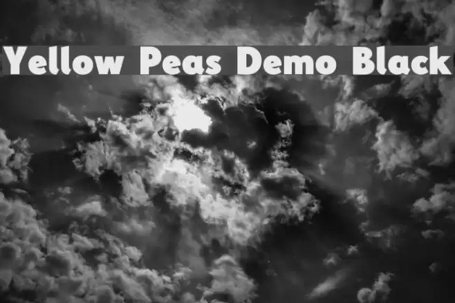 Yellow Peas Demo Black Font examples