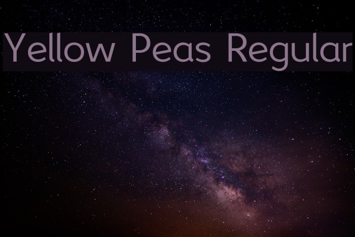 Yellow Peas Regular Font examples