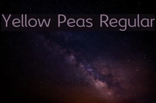 Yellow Peas Regular Example 1