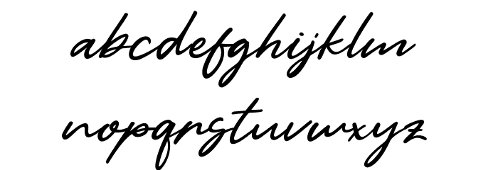 Yellow Pen Font LOWERCASE