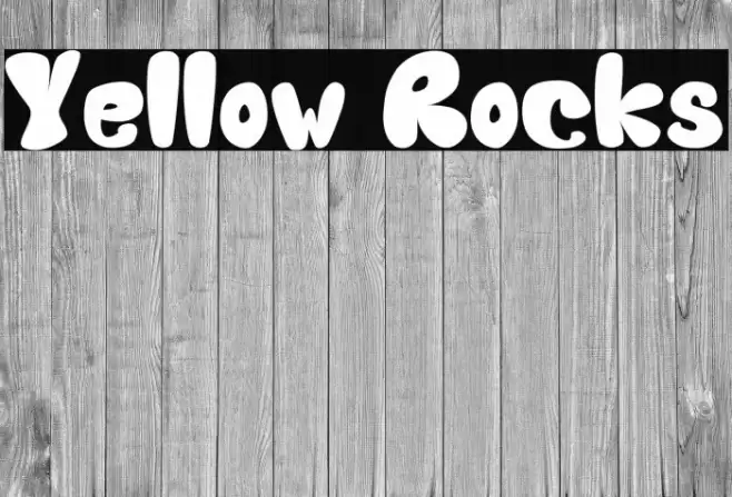 Yellow Rocks Font examples