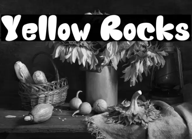 Yellow Rocks Font examples
