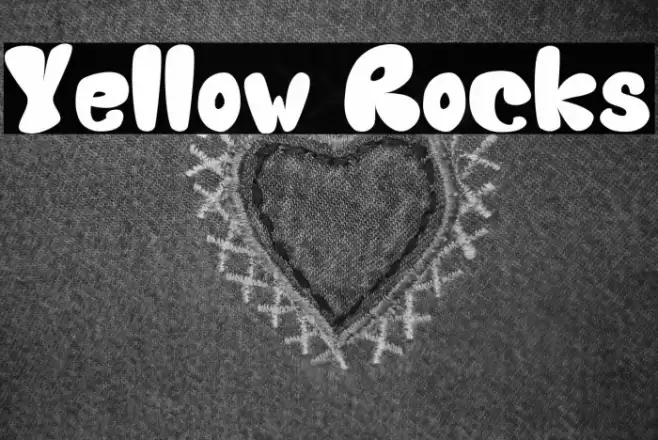 Yellow Rocks Font examples