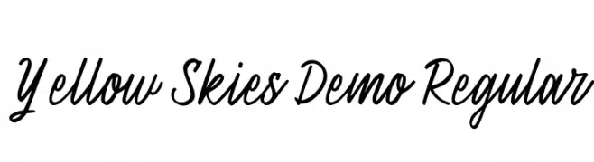 Yellow Skies Demo Regular  Frei Schriftart Herunterladen