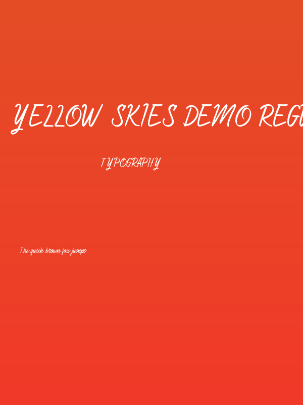Yellow Skies Demo Regular Poster