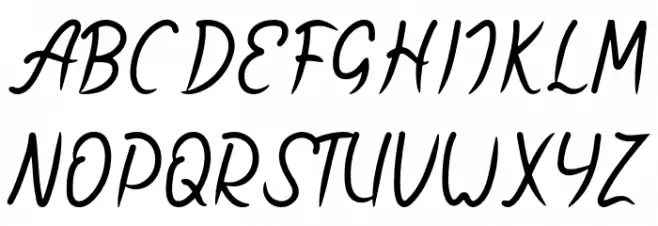 Yellow Star Font UPPERCASE
