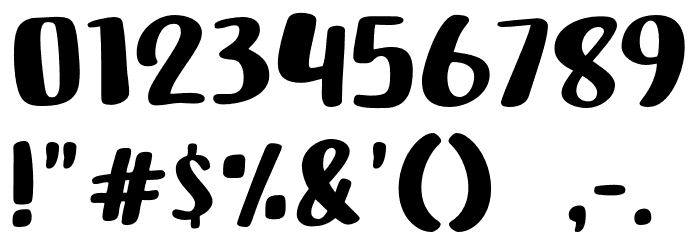 Yellow Style Font OTHER CHARS