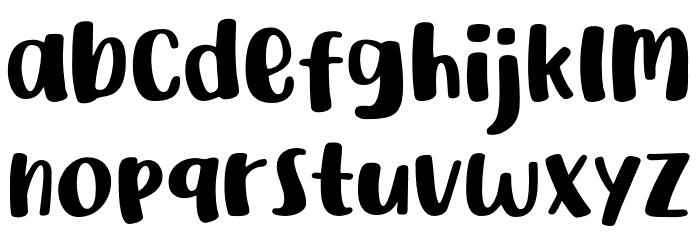 Yellow Style Font LOWERCASE