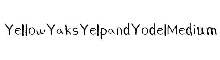 Yellow Yaks Yelp and Yodel Medium  免费字体下载