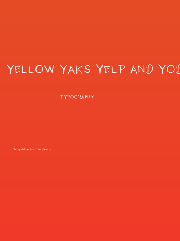 Yellow Yaks Yelp and Yodel Medium Poster