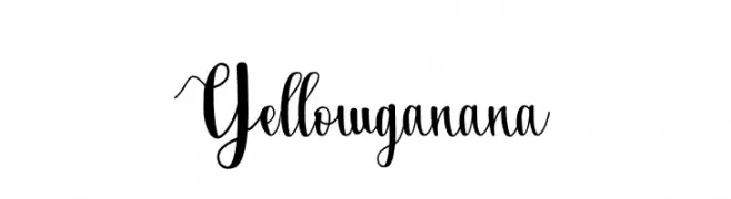 Yellow ganana  Frei Schriftart Herunterladen