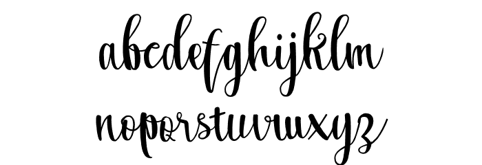 Yellow ganana Font LOWERCASE