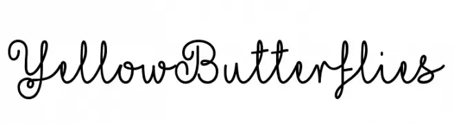 YellowButterflies  font caratteri gratis