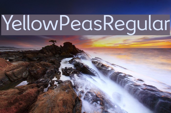 YellowPeas-Regular Font examples