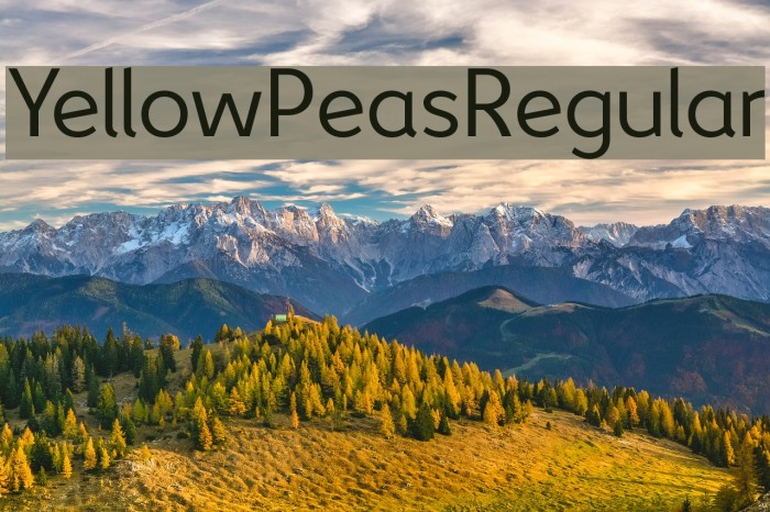 YellowPeas-Regular Font examples