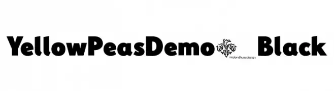 YellowPeasDemo-Black  フリーフォントのダウンロード
