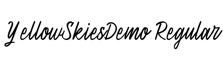YellowSkiesDemo-Regular  नि: शुल्क फ़ॉन्ट्स डाउनलोड