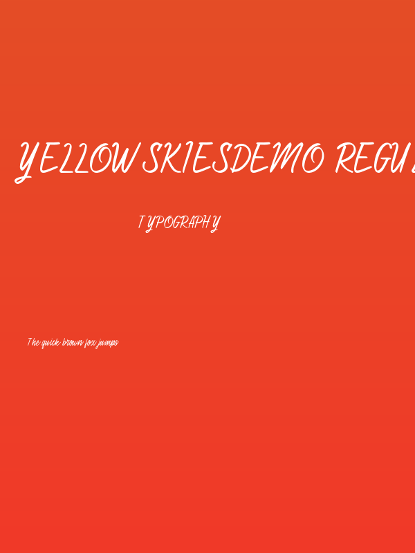 YellowSkiesDemo-Regular Poster