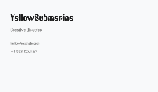 YellowSubmarine Business Card
