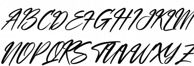 Yellowbird Italic フォント 大文字