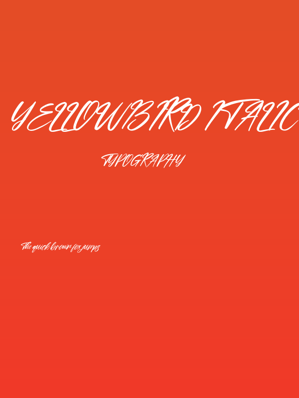 Yellowbird Italic Poster