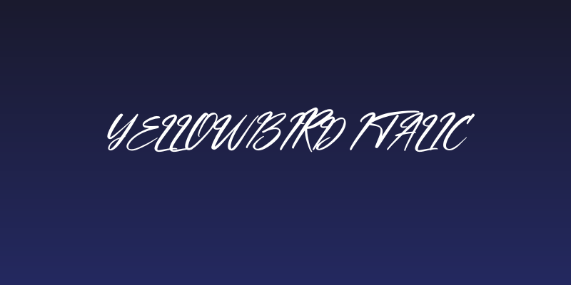Yellowbird Italic Social Header