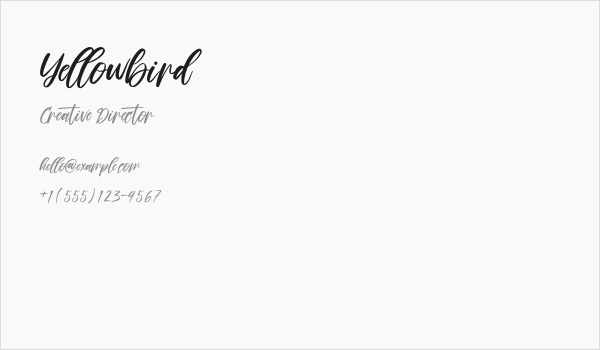 Yellowbird Business Card