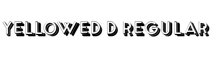 Yellowed 3D Regular  Frei Schriftart Herunterladen