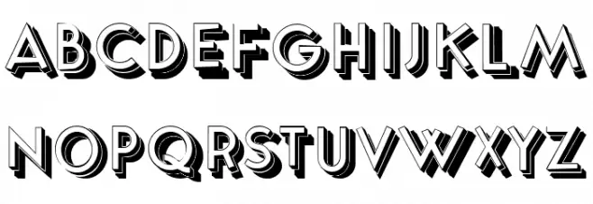 Yellowed 3D Regular Font OTHER CHARS