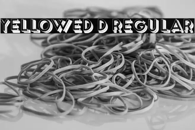 Yellowed 3D Regular Font examples