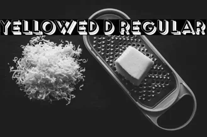 Yellowed 3D Regular Font examples