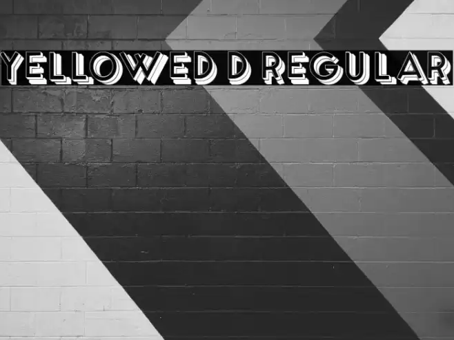 Yellowed 3D Regular Font examples