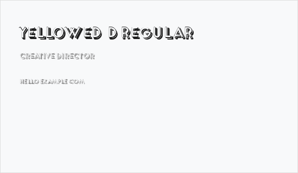 Yellowed 3D Regular Business Card