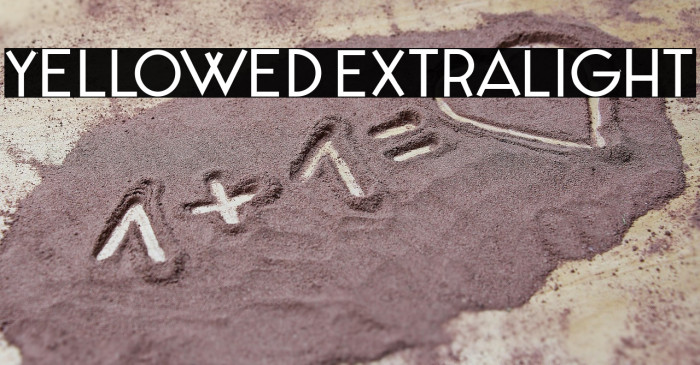 Yellowed ExtraLight Example 1