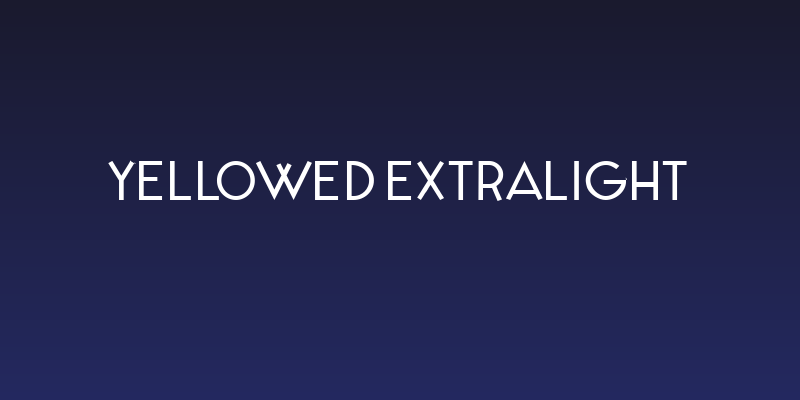 Yellowed ExtraLight Social Header