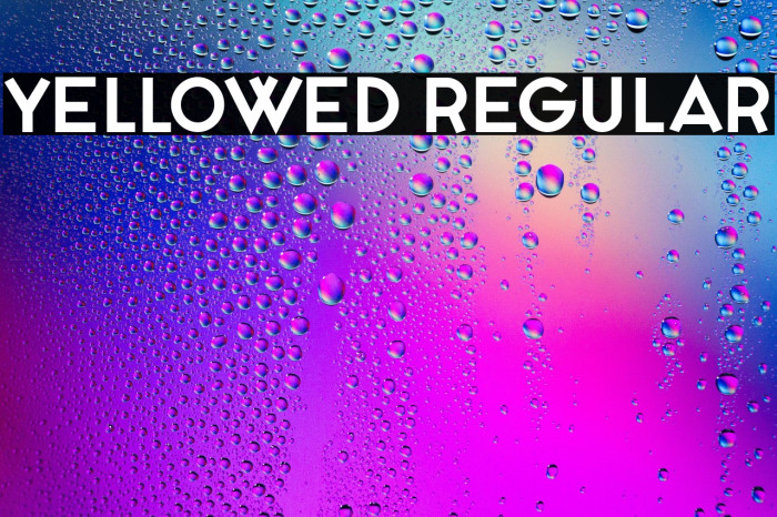 Yellowed Regular Example 1