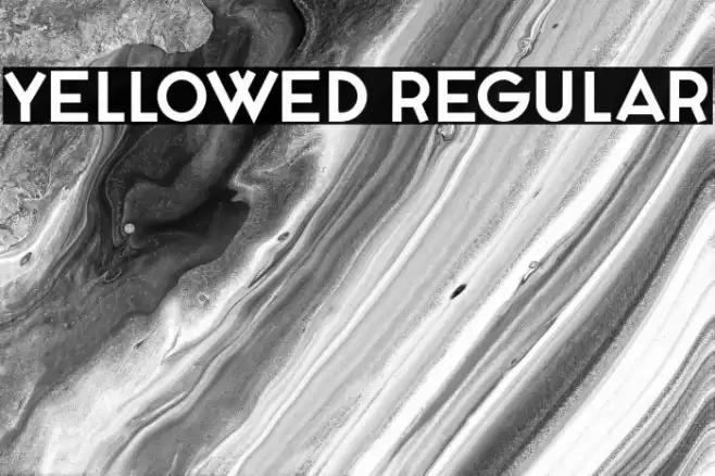 Yellowed Regular Font examples