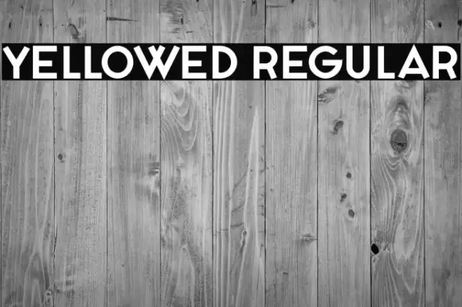 Yellowed Regular Font examples