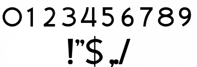 Yellowed Thin Font OTHER CHARS