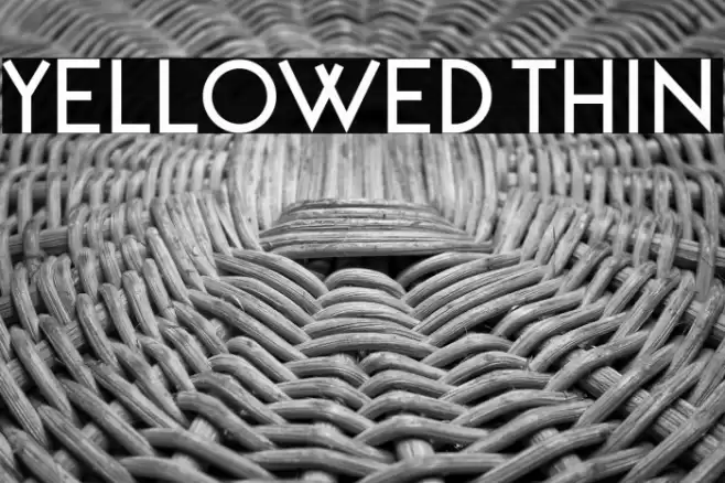 Yellowed Thin Font examples