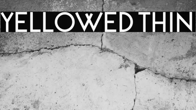 Yellowed Thin Font examples