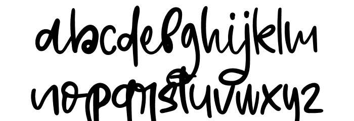 Yellowish Font LOWERCASE