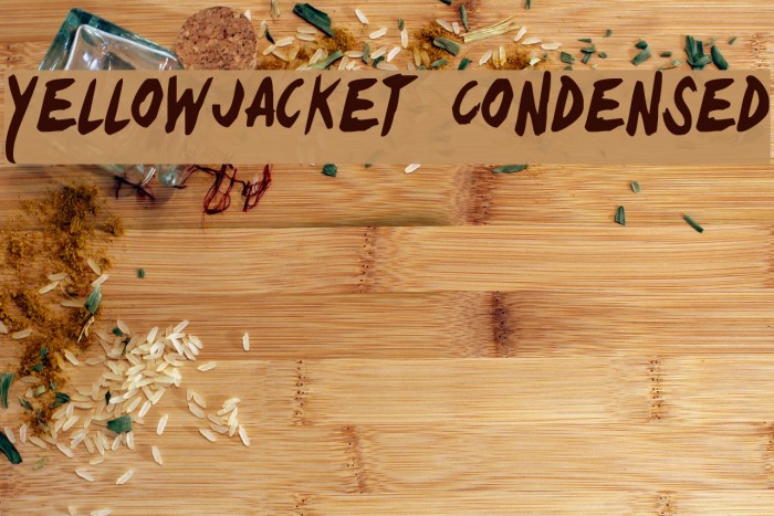 Yellowjacket Condensed Font examples