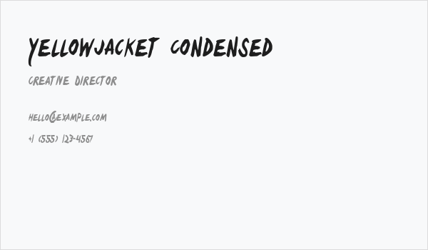 Yellowjacket Condensed Business Card